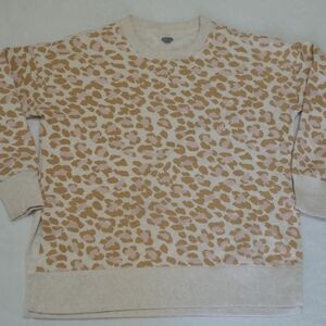 Aerie Tan and Cream Leopard Print Sweater